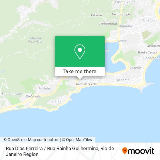 Mapa Rua Dias Ferreira / Rua Rainha Guilhermina