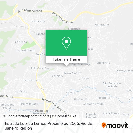 Estrada Luiz de Lemos Próximo ao 2565 map