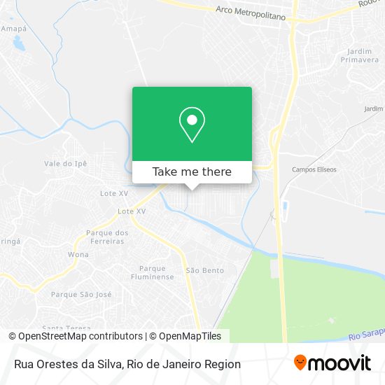 Mapa Rua Orestes da Silva