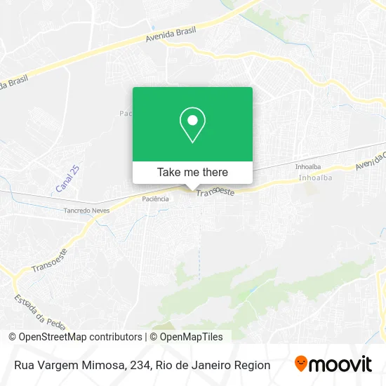 Rua Vargem Mimosa, 234 map