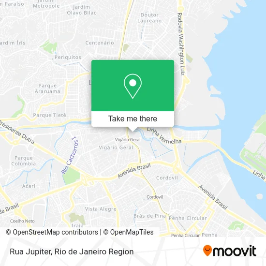 Rua Jupiter map