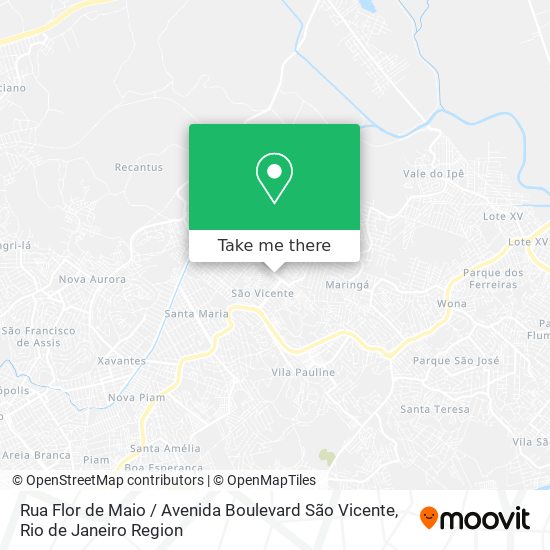 Mapa Rua Flor de Maio / Avenida Boulevard São Vicente