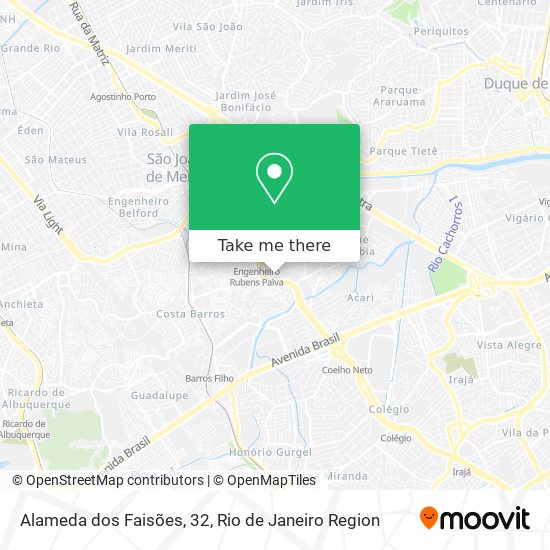 Alameda dos Faisões, 32 map