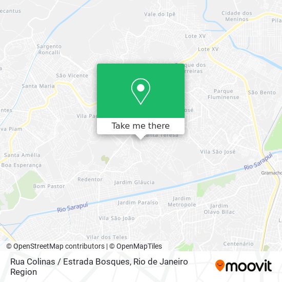 Rua Colinas / Estrada Bosques map