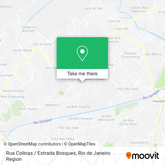 Rua Colinas / Estrada Bosques map