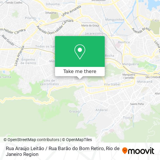 Mapa Rua Araújo Leitão / Rua Barão do Bom Retiro