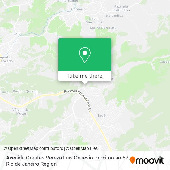 Avenida Orestes Vereza Luís Genésio Próximo ao 57 map