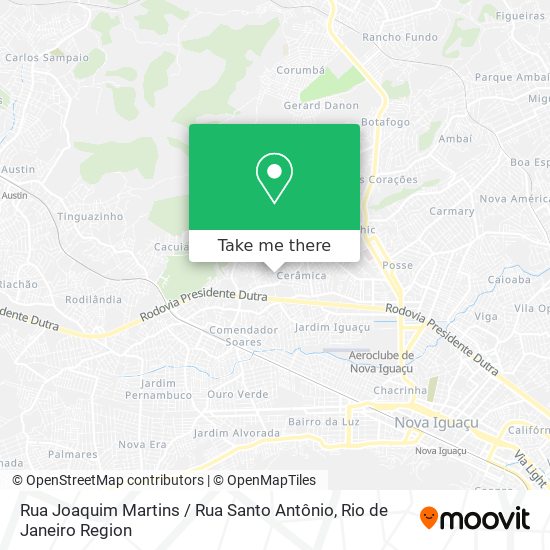 Mapa Rua Joaquim Martins / Rua Santo Antônio