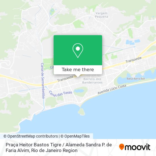 Mapa Praça Heitor Bastos Tigre / Alameda Sandra P. de Faria Alvim