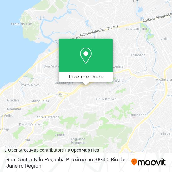 Mapa Rua Doutor Nilo Peçanha Próximo ao 38-40