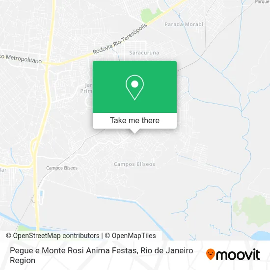 Pegue e Monte Rosi Anima Festas map