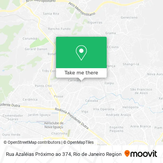 Rua Azaléias Próximo ao 374 map