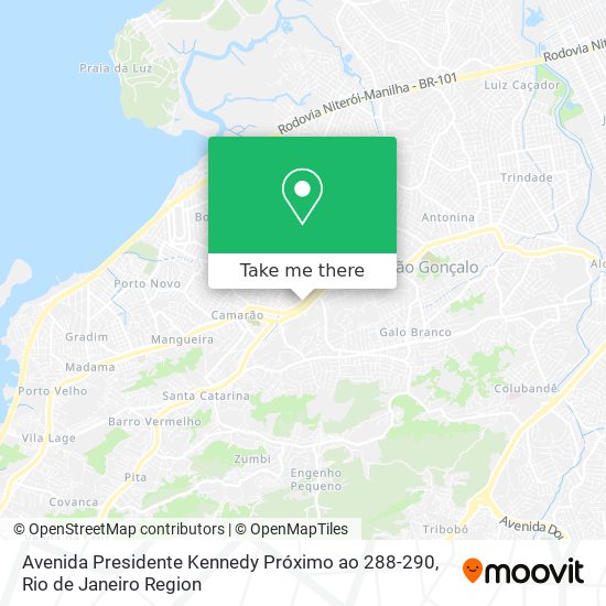 Mapa Avenida Presidente Kennedy Próximo ao 288-290