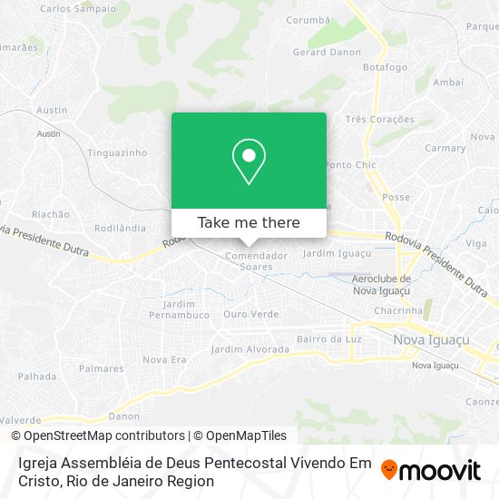 Mapa Igreja Assembléia de Deus Pentecostal Vivendo Em Cristo