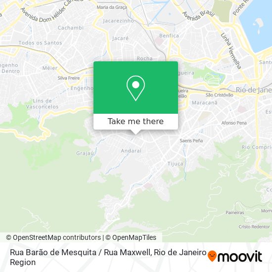 Mapa Rua Barão de Mesquita / Rua Maxwell