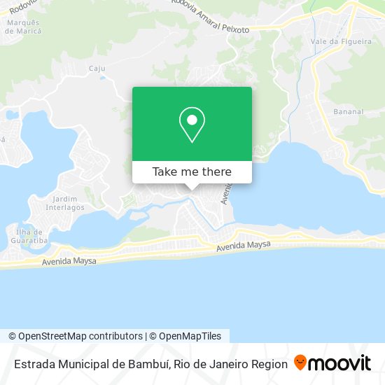 Mapa Estrada Municipal de Bambuí