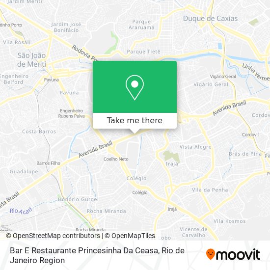 Bar E Restaurante Princesinha Da Ceasa map