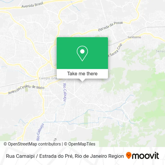 Rua Camaipi / Estrada do Pré map