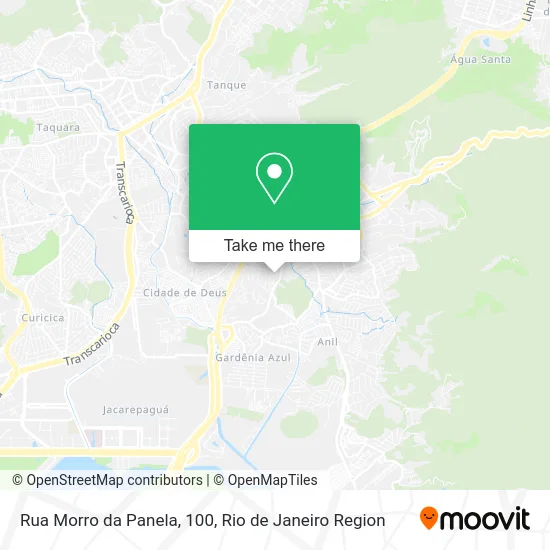 Rua Morro da Panela, 100 map