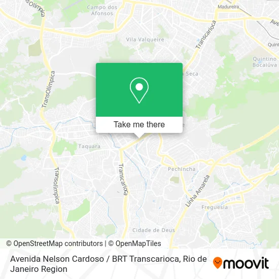Avenida Nelson Cardoso / BRT Transcarioca map