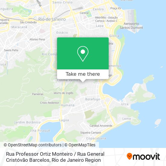 Mapa Rua Professor Ortiz Monteiro / Rua General Cristóvão Barcelos