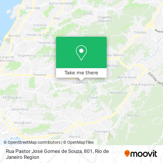 Rua Pastor José Gomes de Souza, 801 map