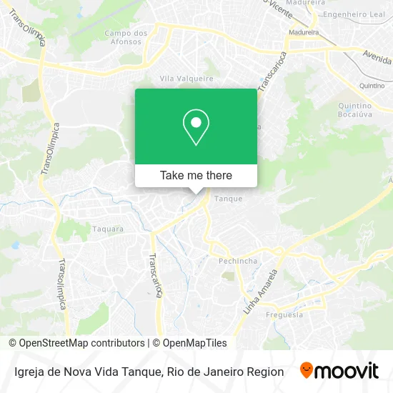 Igreja de Nova Vida Tanque map