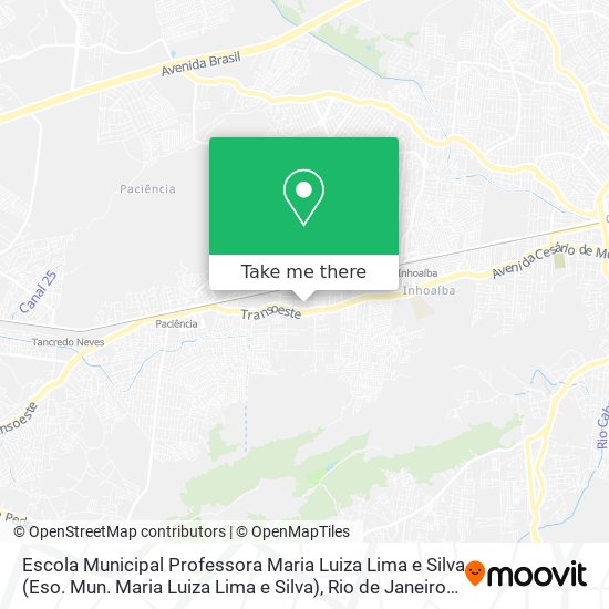 Mapa Escola Municipal Professora Maria Luiza Lima e Silva (Eso. Mun. Maria Luiza Lima e Silva)