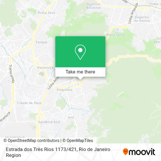 Estrada dos Três Rios 1173/421 map