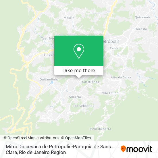 Mapa Mitra Diocesana de Petrópolis-Paróquia de Santa Clara