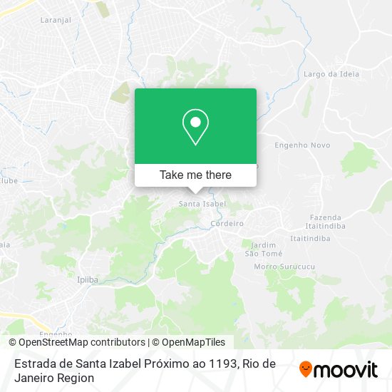 Mapa Estrada de Santa Izabel Próximo ao 1193