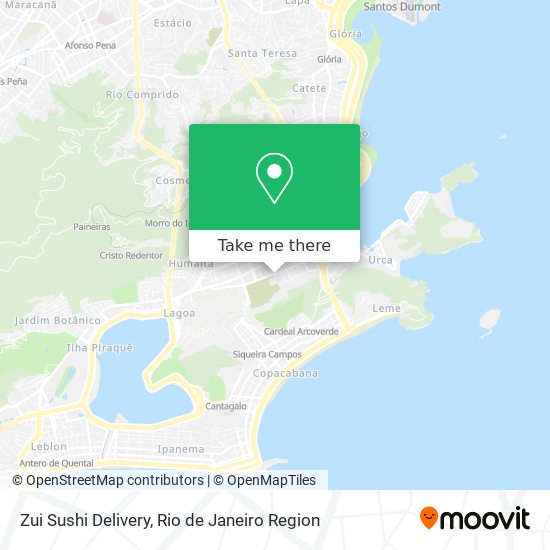 Mapa Zui Sushi Delivery