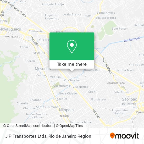 Mapa J P Transportes Ltda