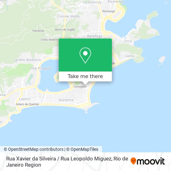 Mapa Rua Xavier da Silveira / Rua Leopoldo Miguez