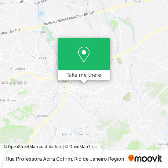 Mapa Rua Professora Acira Cotrim