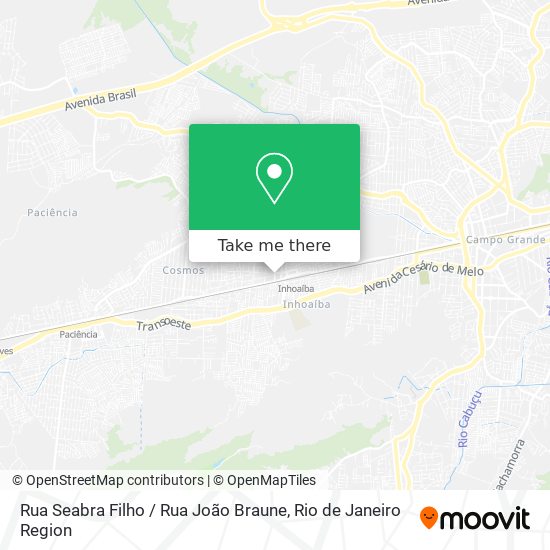 Mapa Rua Seabra Filho / Rua João Braune