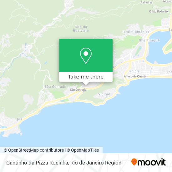 Mapa Cantinho da Pizza Rocinha