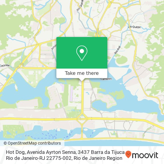 Mapa Hot Dog, Avenida Ayrton Senna, 3437 Barra da Tijuca Rio de Janeiro-RJ 22775-002