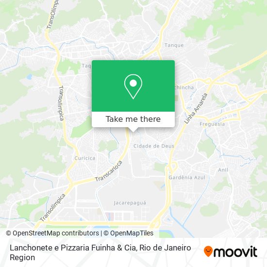 Lanchonete e Pizzaria Fuinha & Cia map