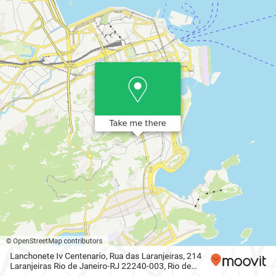 Lanchonete Iv Centenario, Rua das Laranjeiras, 214 Laranjeiras Rio de Janeiro-RJ 22240-003 map