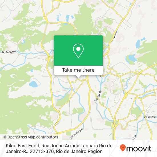 Kikio Fast Food, Rua Jonas Arruda Taquara Rio de Janeiro-RJ 22713-070 map