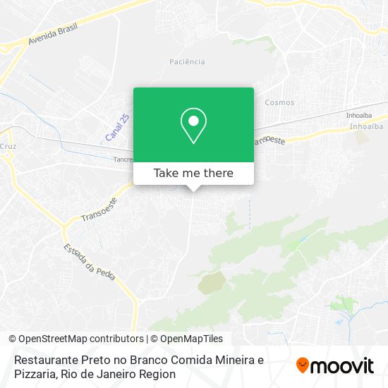 Restaurante Preto no Branco Comida Mineira e Pizzaria map