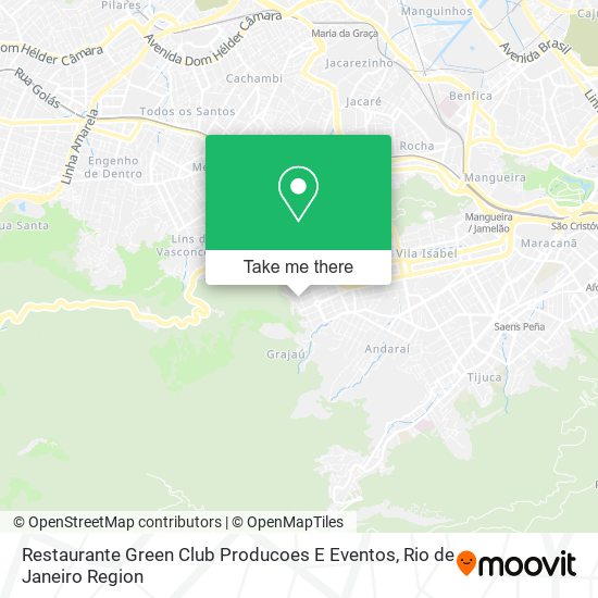 Mapa Restaurante Green Club Producoes E Eventos