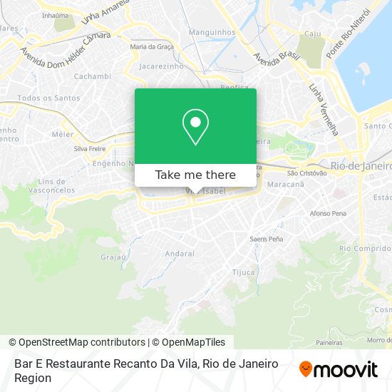 Mapa Bar E Restaurante Recanto Da Vila