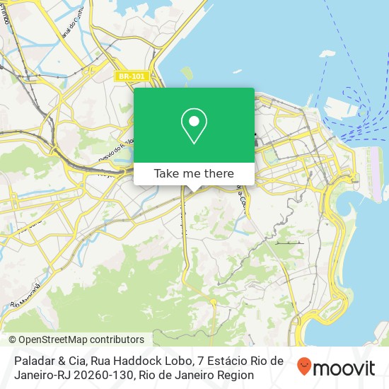Mapa Paladar & Cia, Rua Haddock Lobo, 7 Estácio Rio de Janeiro-RJ 20260-130