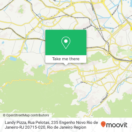 Mapa Landy Pizza, Rua Pelotas, 235 Engenho Novo Rio de Janeiro-RJ 20715-020