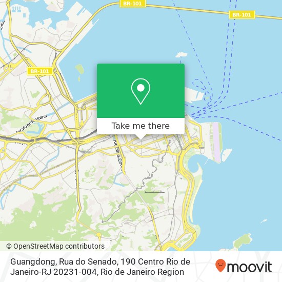 Mapa Guangdong, Rua do Senado, 190 Centro Rio de Janeiro-RJ 20231-004