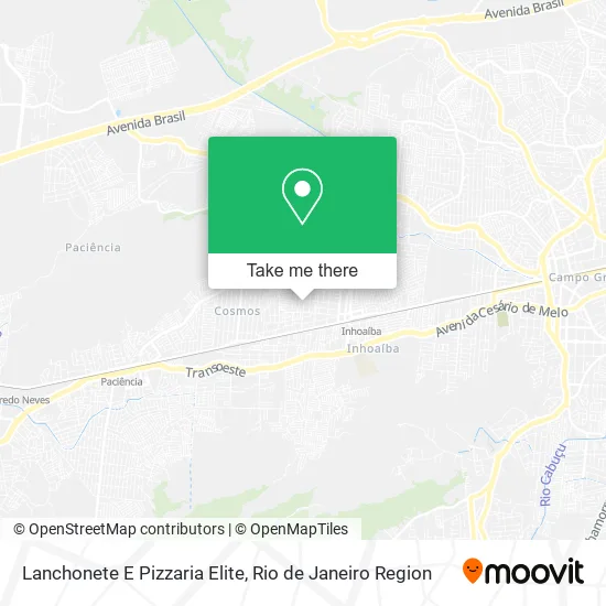 Lanchonete E Pizzaria Elite map