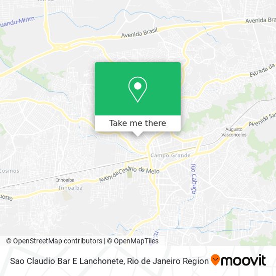 Sao Claudio Bar E Lanchonete map