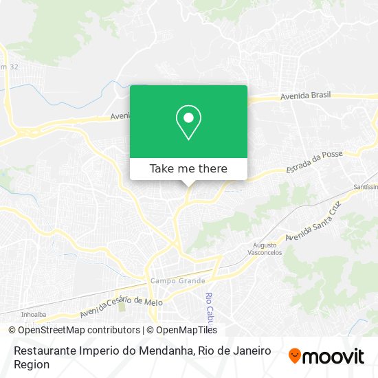 Mapa Restaurante Imperio do Mendanha